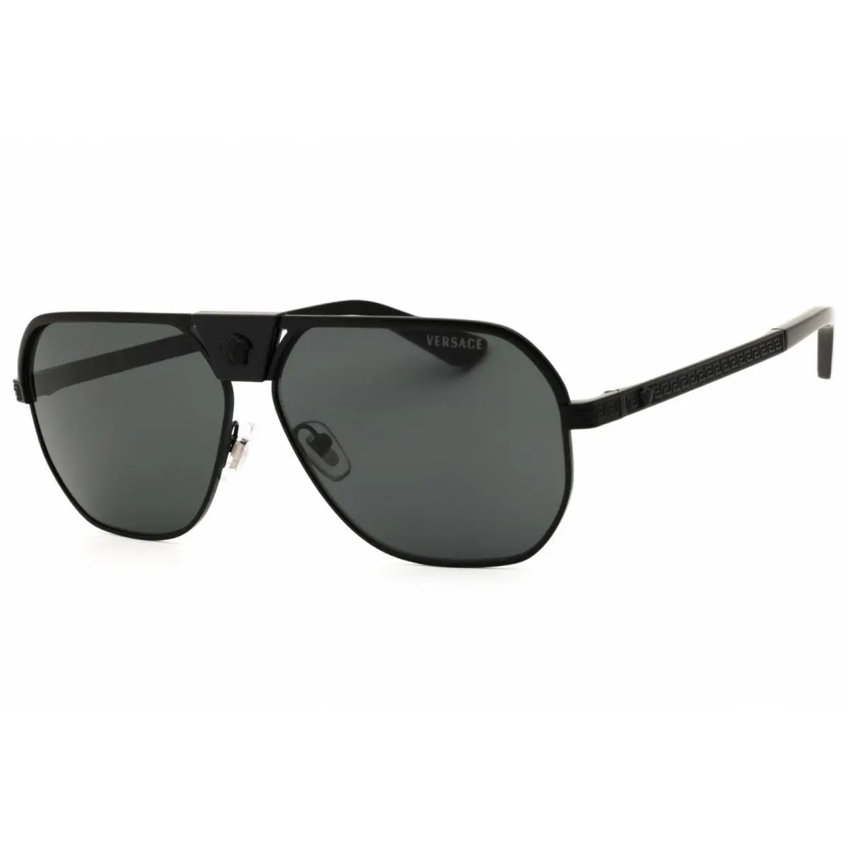 Men`s Sunglasses Matte Black Metal Aviator Full Rim Frame 0VE2294 126187 by Versace