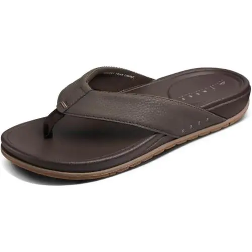 Men`s Reef Phantom Bonzer High Arch Support Flip Flop Sandal-CJ4043 Brown