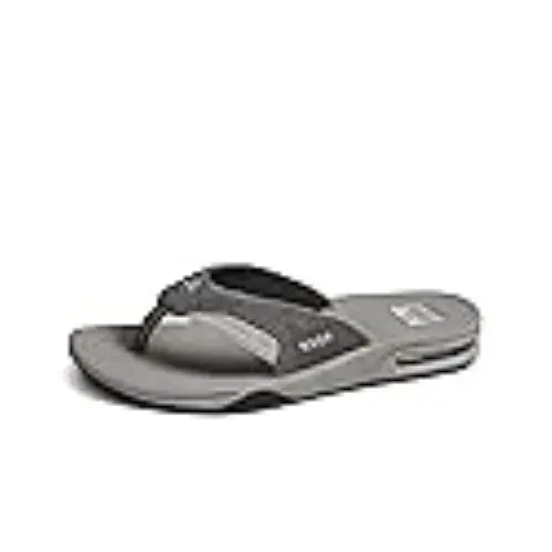 Reef Men`s Fanning Sandal Grey Suede 4 Grey Suede