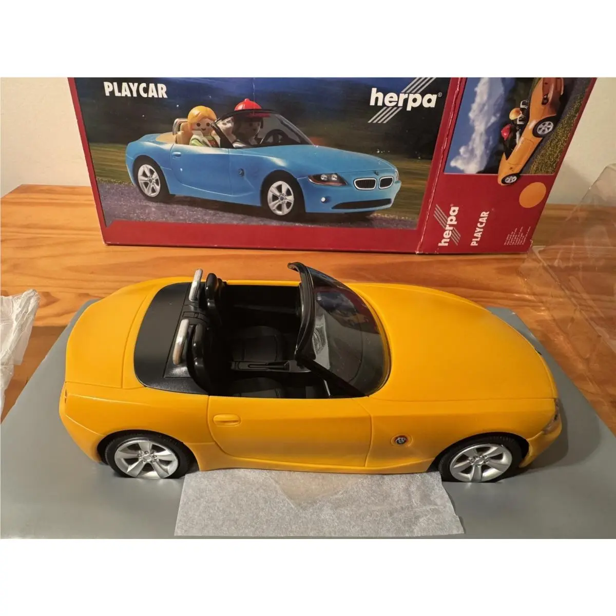 Herpa Playmobil Bmw Z4 Convertible Car Playcar In Orange German