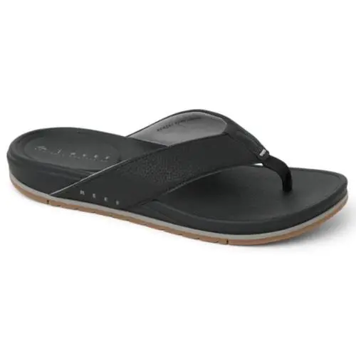 Men`s Reef Phantom Bonzer Extra Cushion Flip Flop Sandal CJ4042 Black/gum