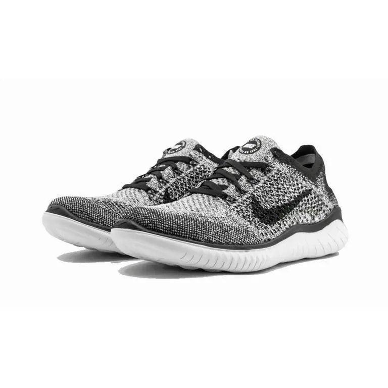 Nike Wmns Free RN Flyknit 2018 White Black 942839 101 - Black