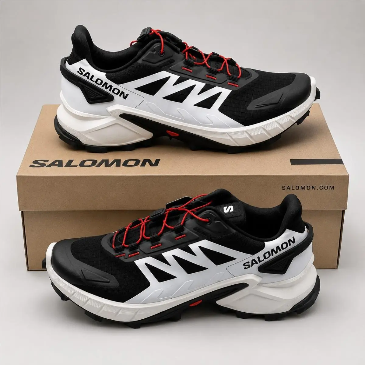 Salomon Supercross 4 Trail Running Shoes Men’s Black White Red Size US 9 Hiking