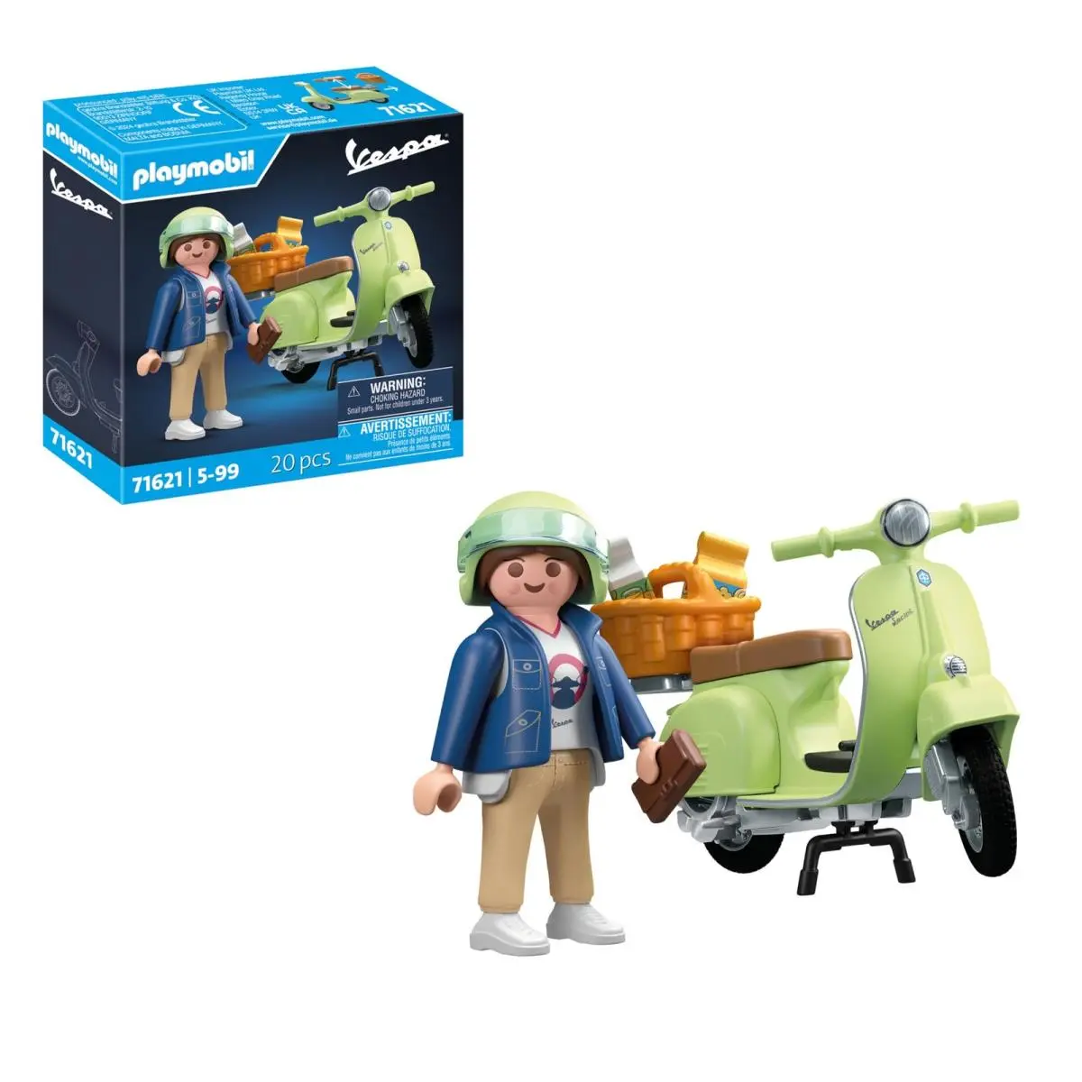 Playmobil Cars 71621 1969 Vespa 150 Sprint Veloce Hellgrün Originalgetreues Mo