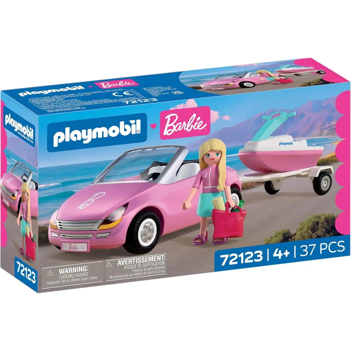Playmobil x Barbie Convertible 72123 Building Toy Set Gift