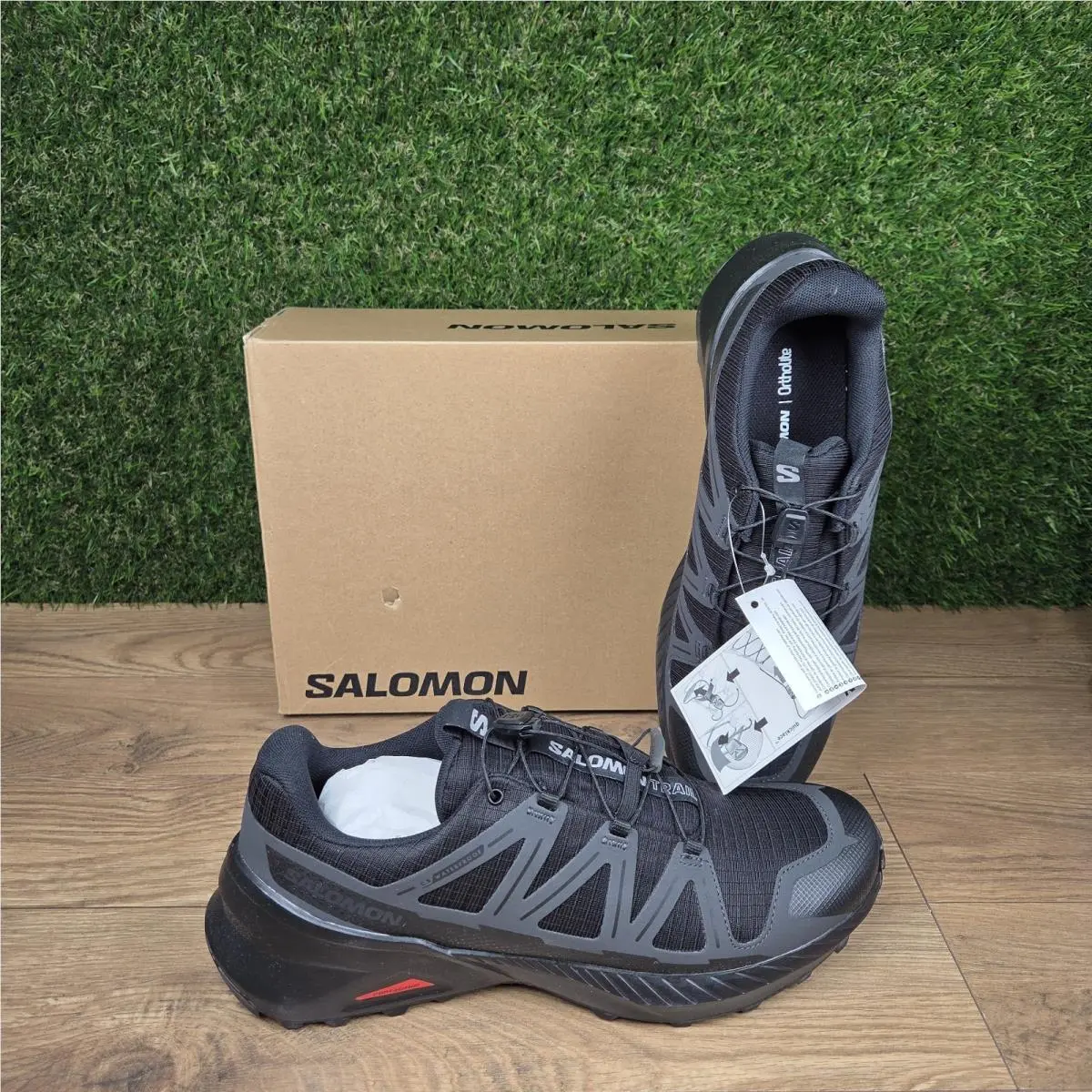 Salomon Speedcross Peak Cswp Men Size 10 Waterproof Trail Black Running Shoes