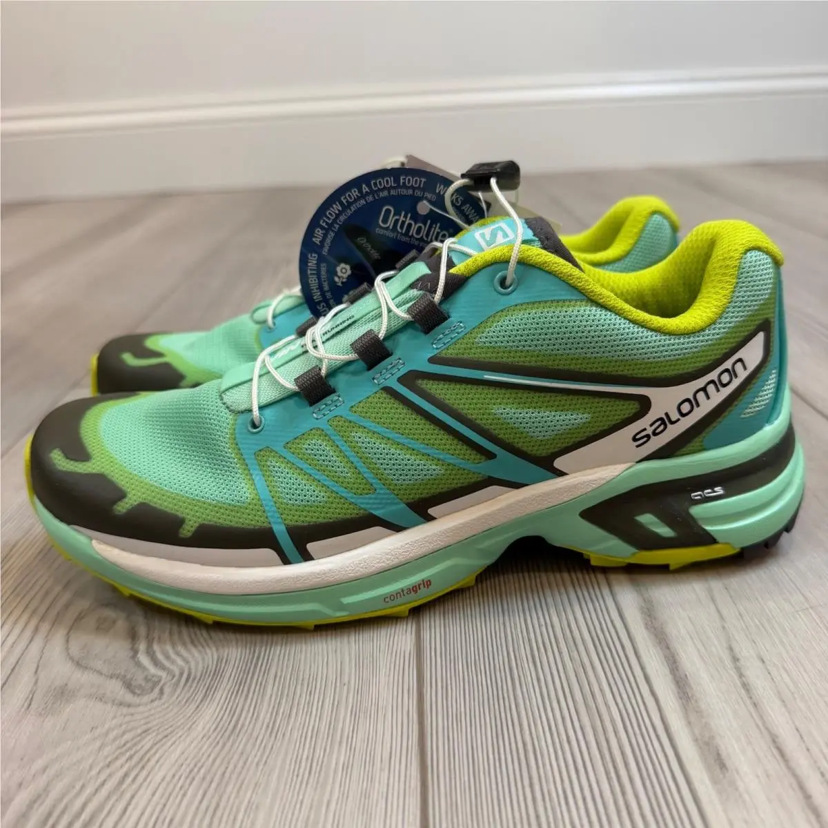Salomon Wings Pro 2 W Trail Running Shoes Lucite Green Gecko Green 379088 6