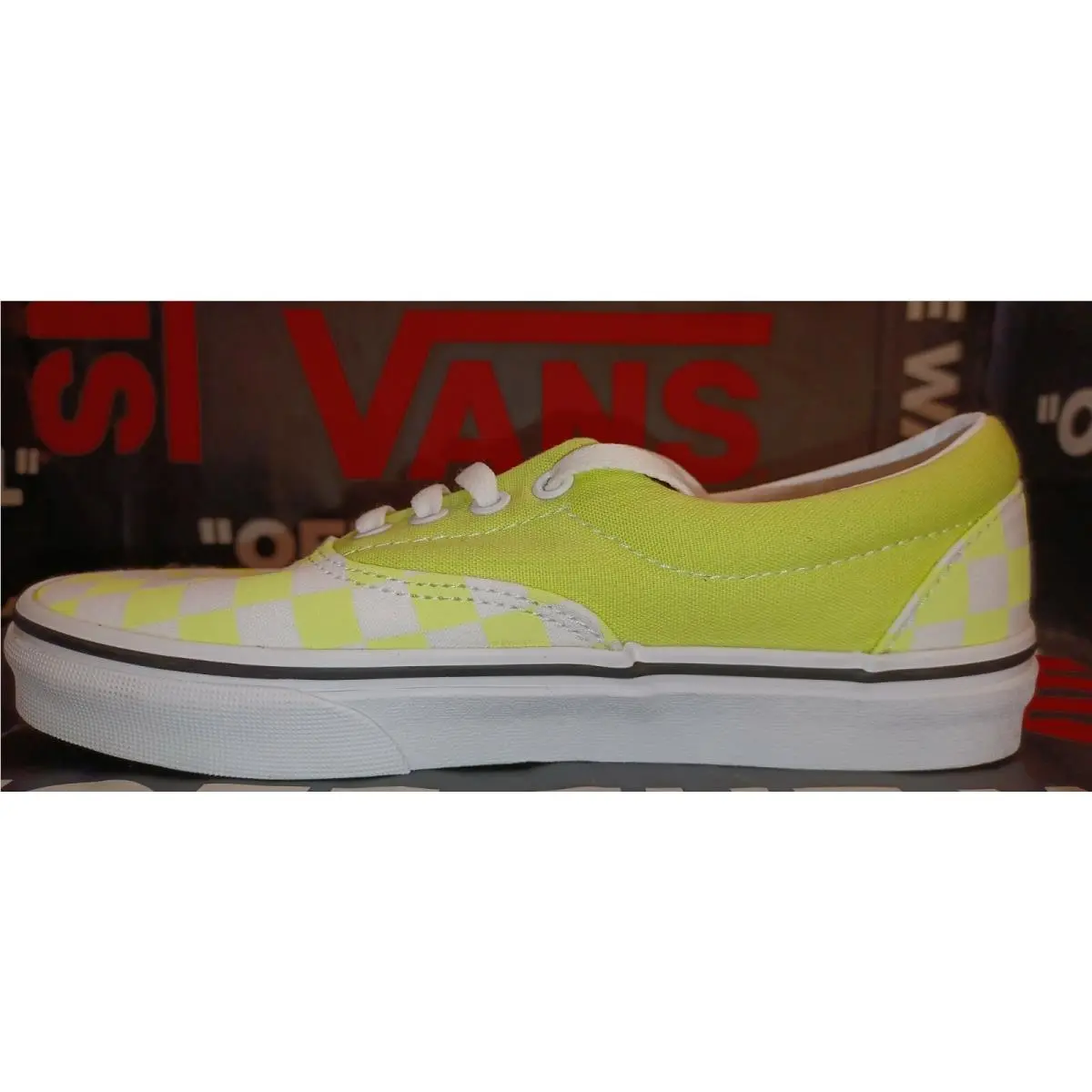 Vans Era Checkerboard Sharp Green/true White