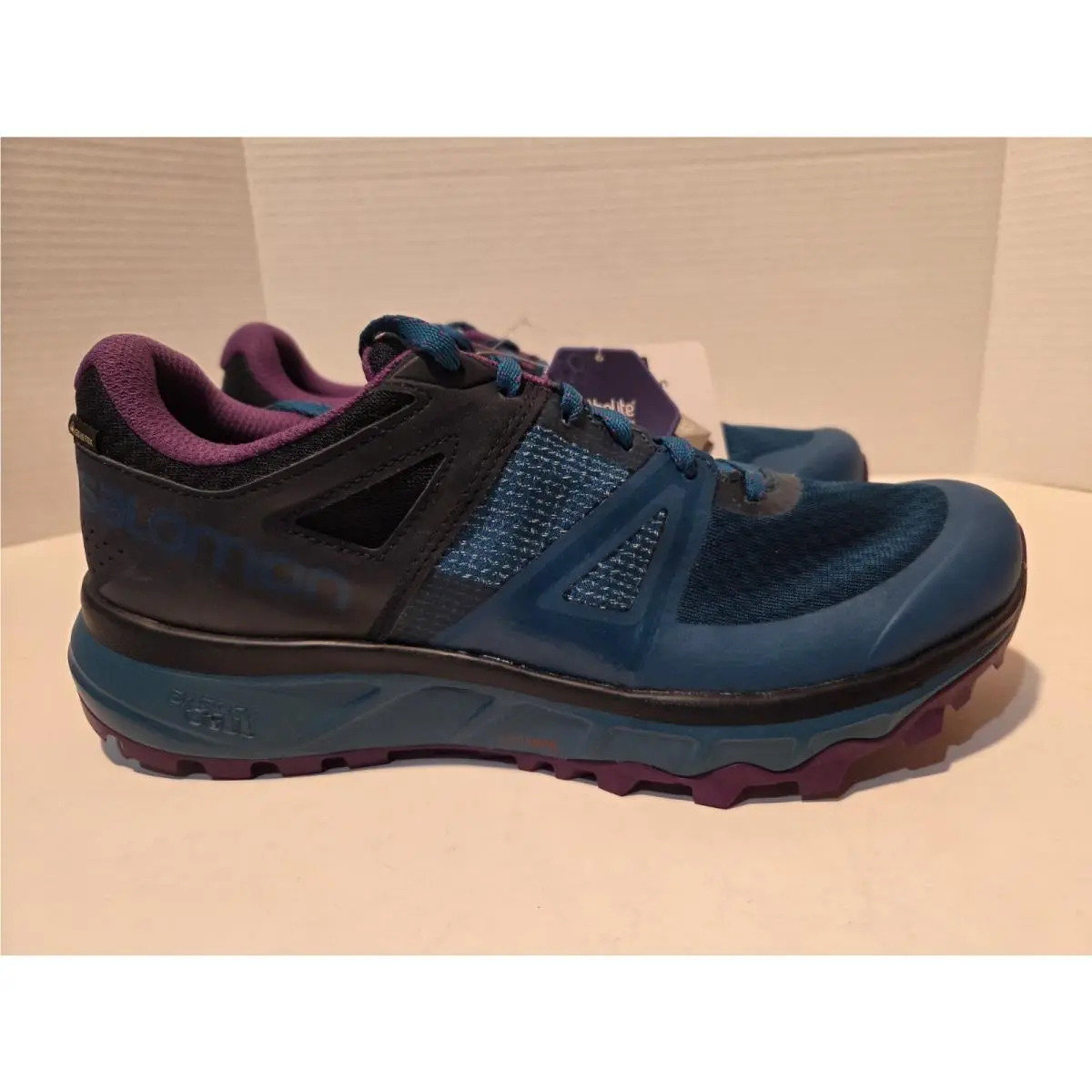 Salomon Trailster Gtx Deep Lagoon/navy Blazer/purple Magic Women`s Size 9.5