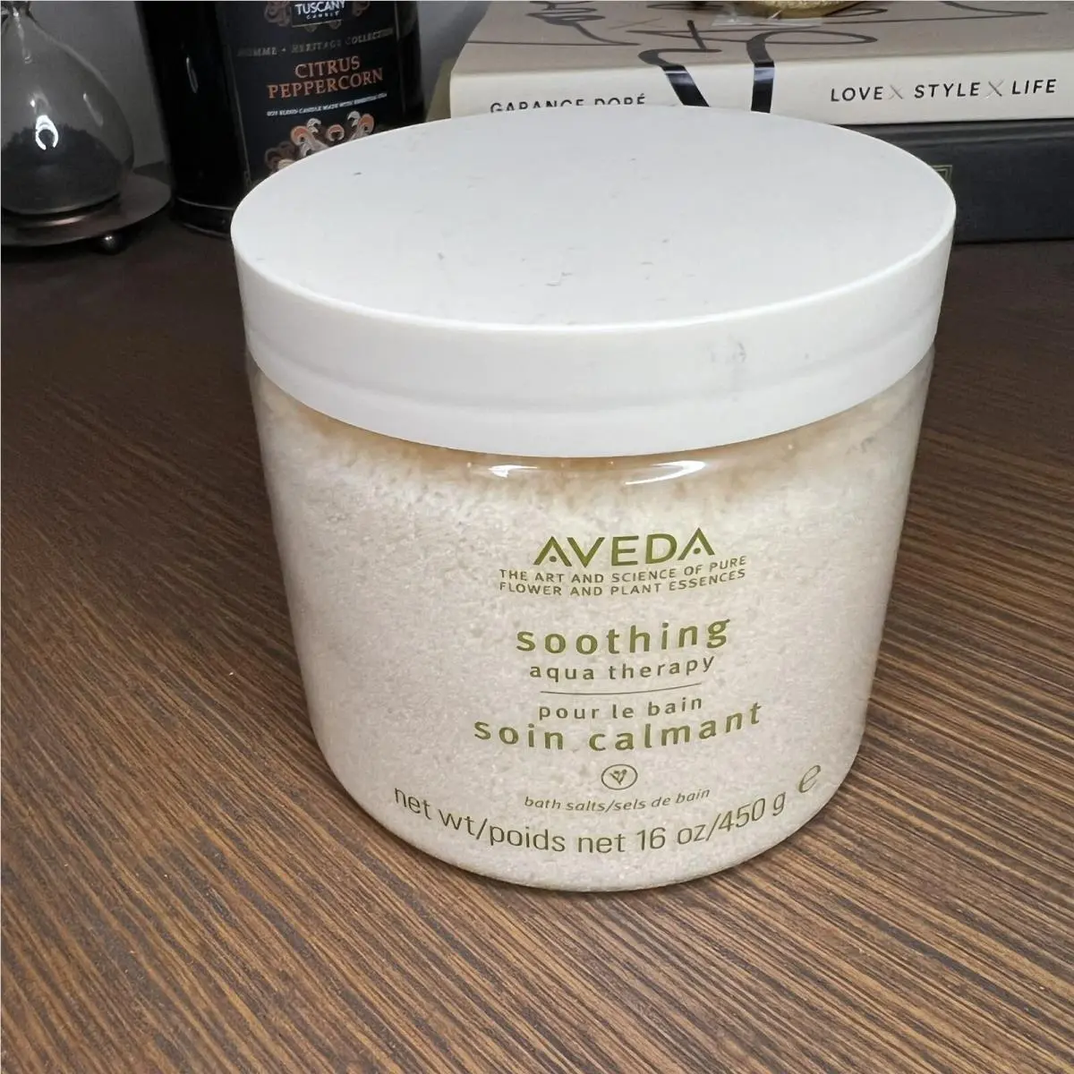 Soothing Aqua Therapy Bath Salts 16 Oz. 90% Full by Aveda