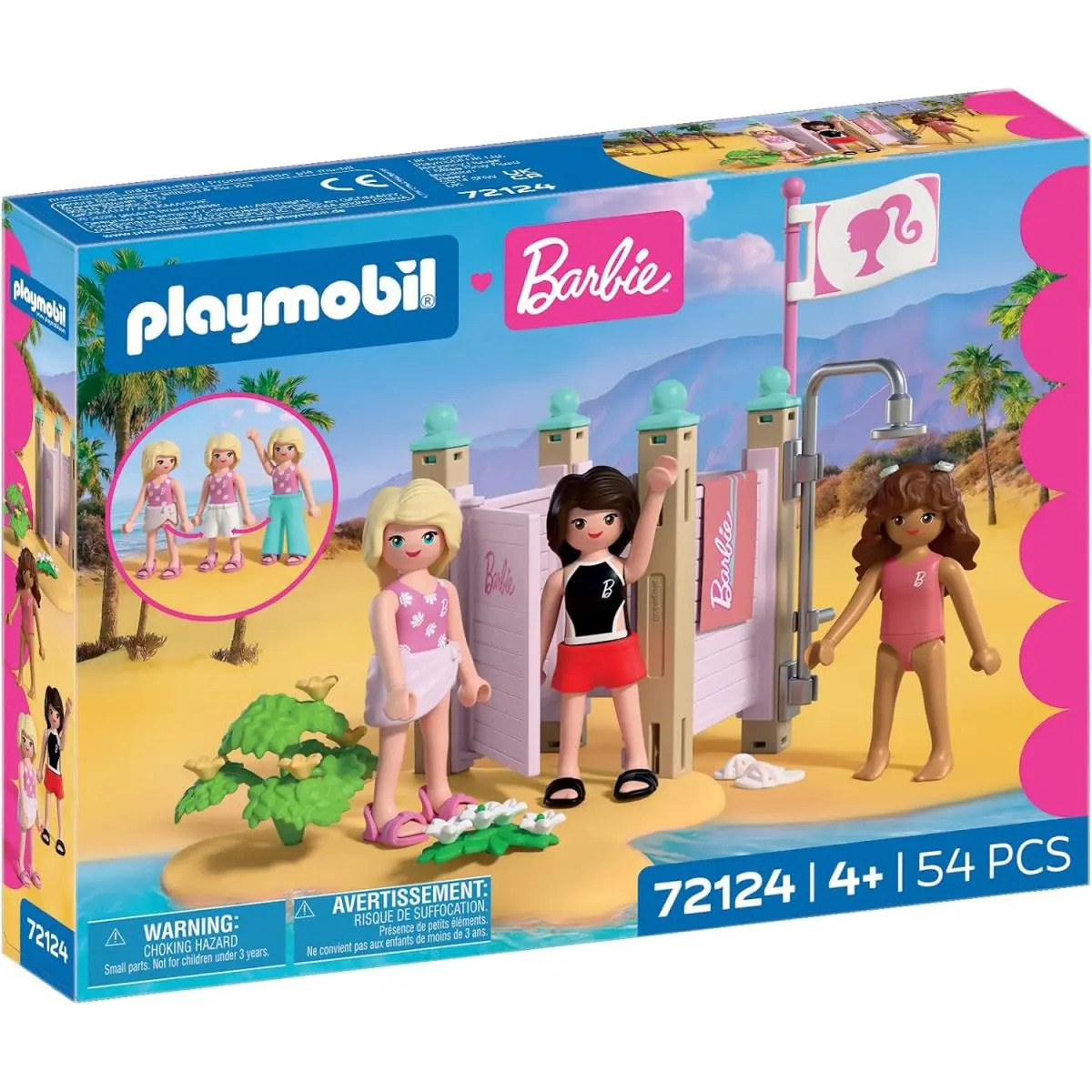 Playmobil x Barbie Beach Dress Up 72124 Building Toy Set Gift