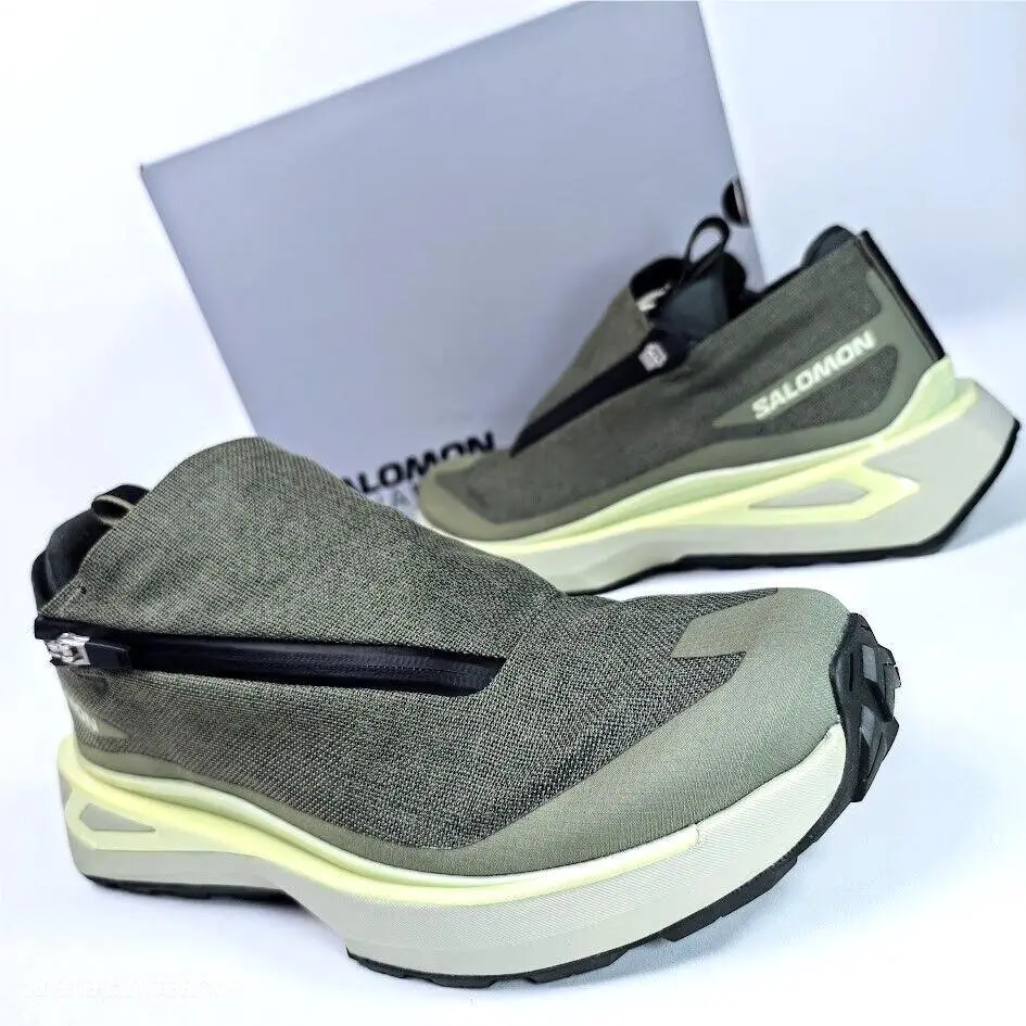 Salomon US 12.5 Men`s Olive Green Hay Hybrid Rare Odyssey Advanced L47384900