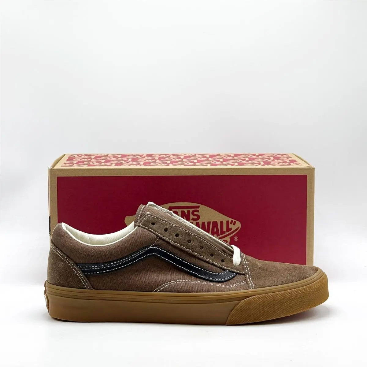 Men Vans Old Skool Shoes Gum Vintage Cocoa Brown VN000Z90FST