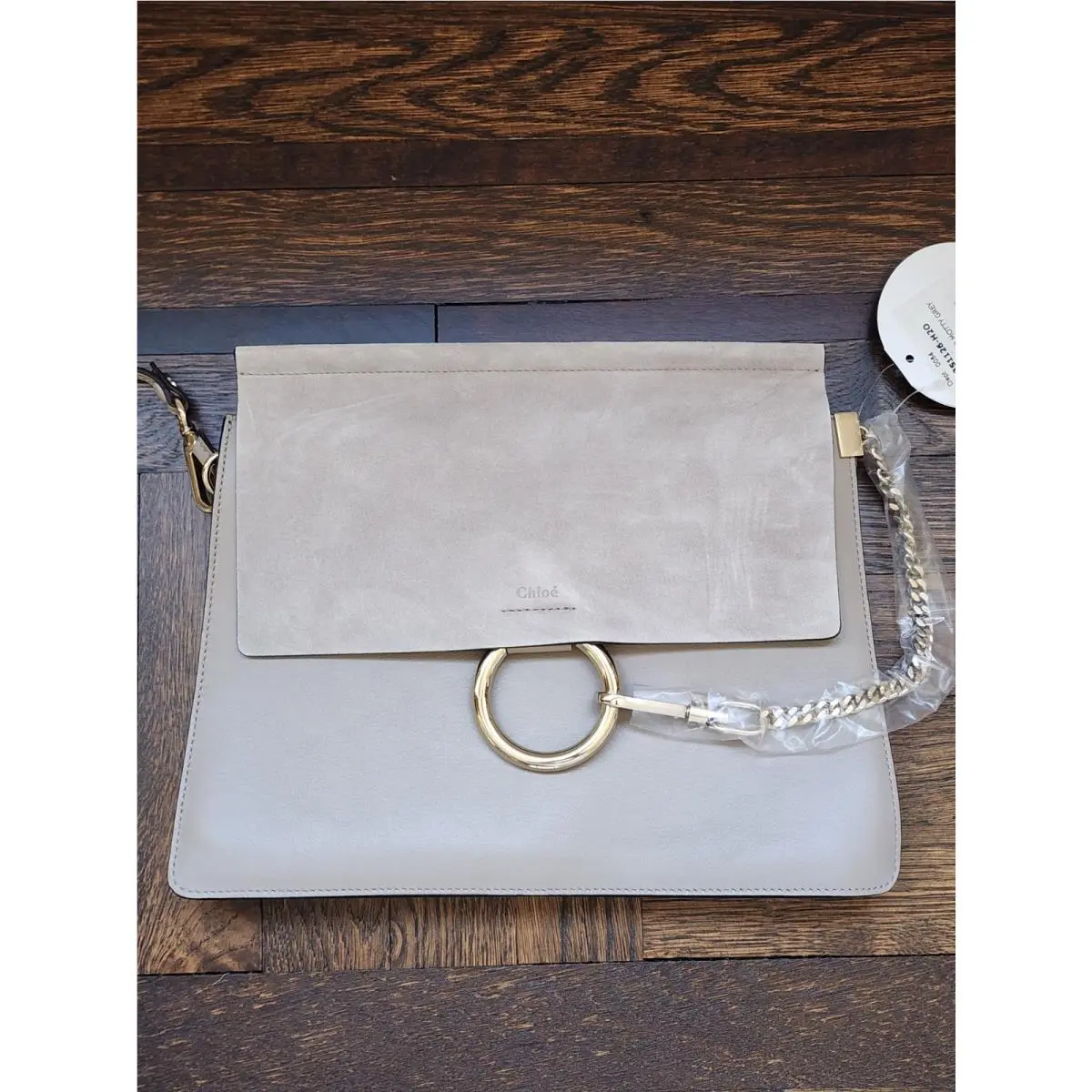 Chloe Faye Motty Gray Shoulder Bag