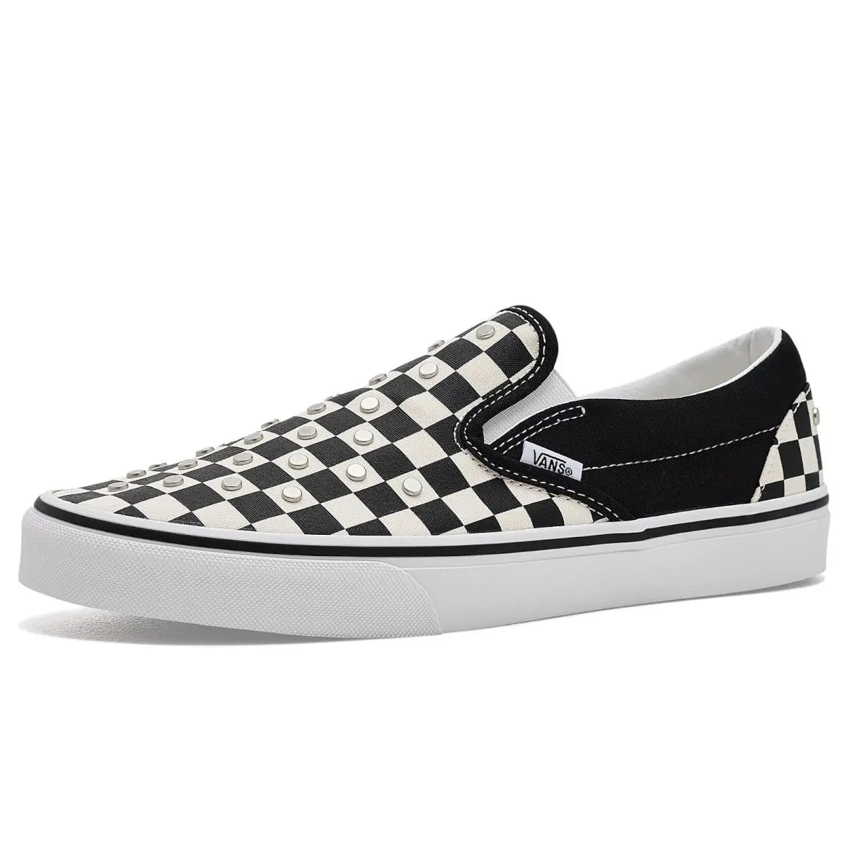 Unisex Sneakers Athletic Shoes  Classic Slip-on Checkerboard Studs Black by Vans