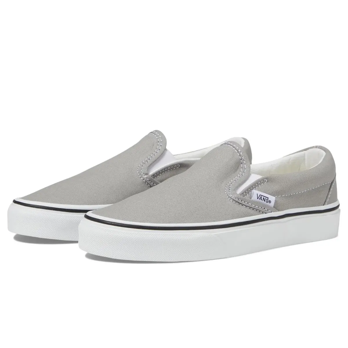 Unisex Sneakers Athletic Shoes  Classic Slip-on Drizzle/True White by Vans