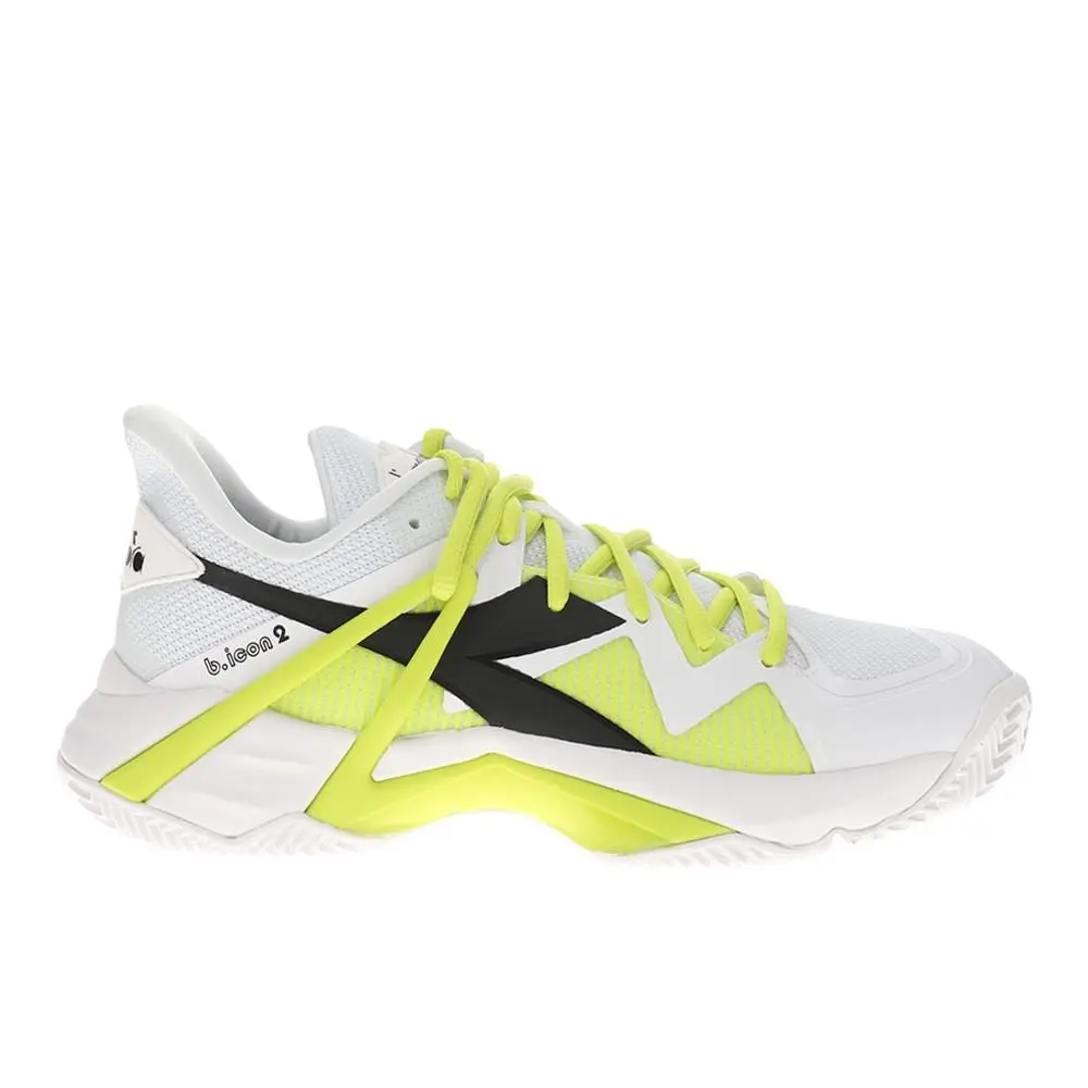 Diadora shoes - diadora B.Icon 2 Clay Tennis - 179107-D0619 - White, Yellow 4