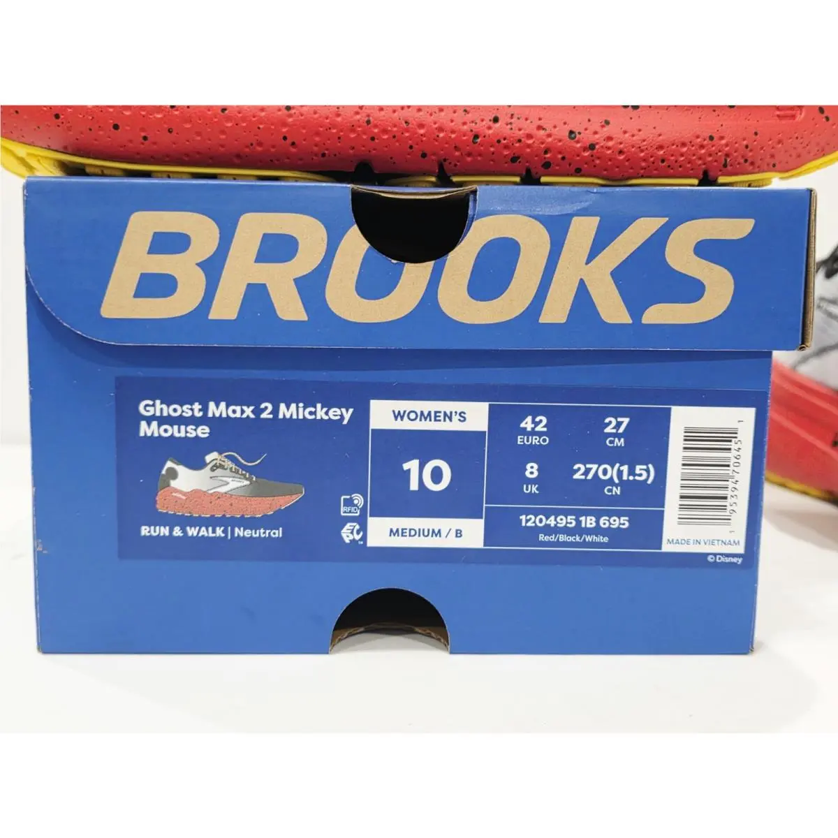 Brooks shoes - Brooks Ghost Max 2 Mickey Mouse - 120495 1B 695 - Multicolor (UPC: 195394706451) 0