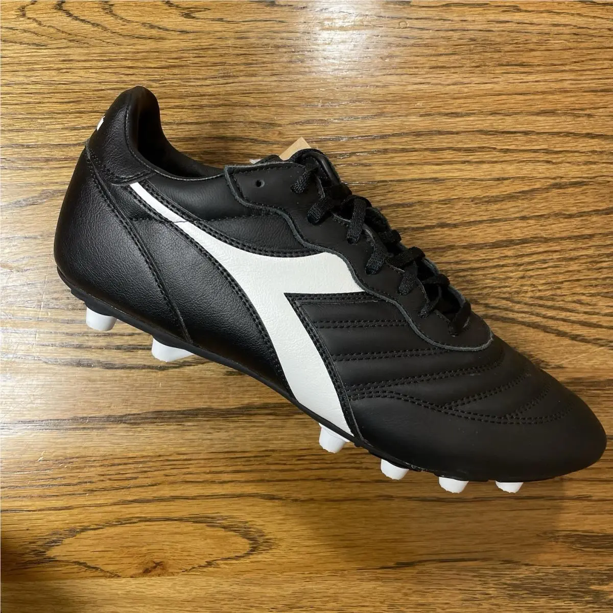 Diadora Brasil Og Lt T Mdpu Soccer Cleats Mens Black White Size 10.5