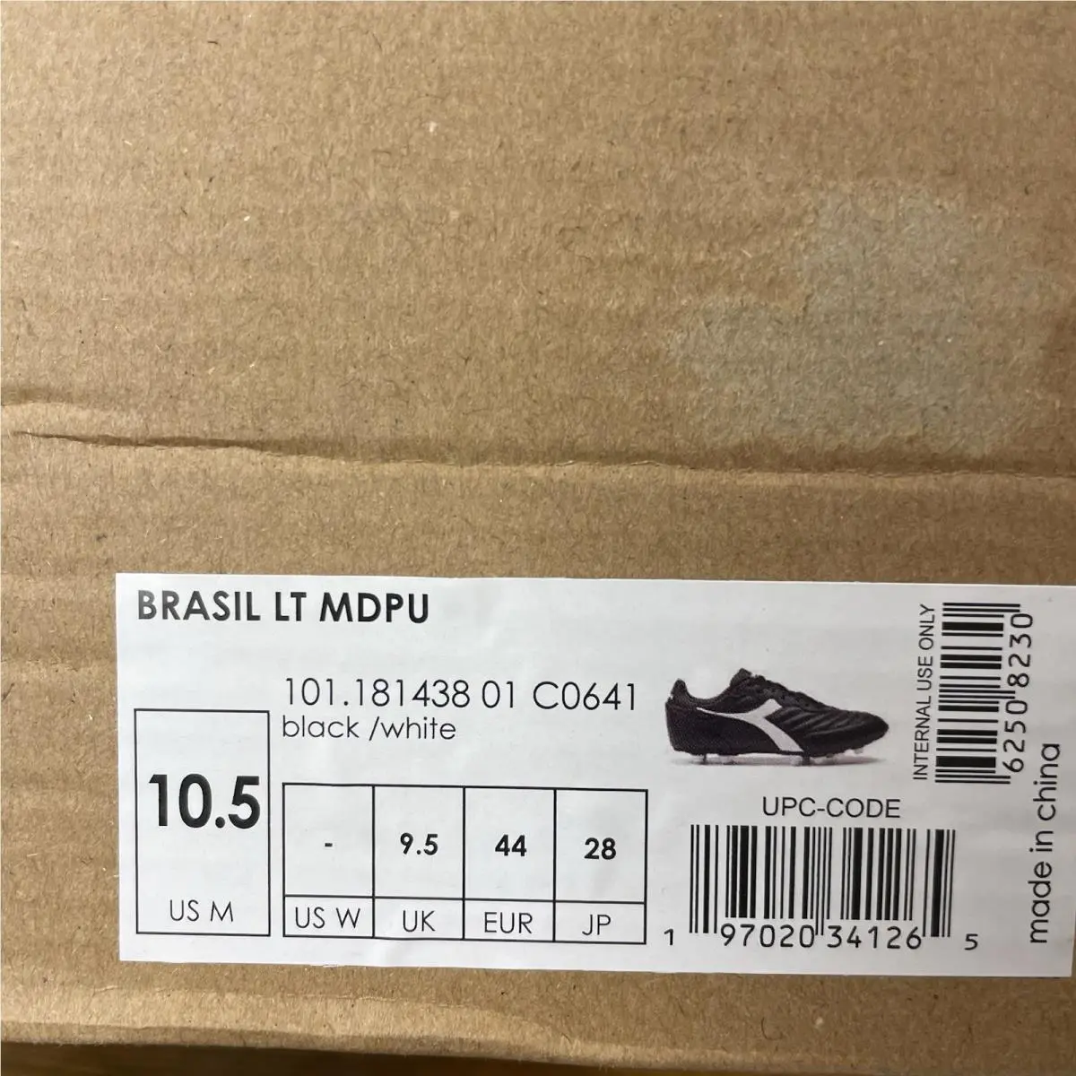 Diadora shoes - diadora Brasil Og Lt T Mdpu Soccer Cleats - 180669-C0641 - Black 6