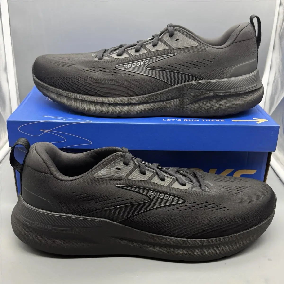 Brooks Beast Gts 26 Mens 15 D Running Walking Training Gym Shoes Triple Black