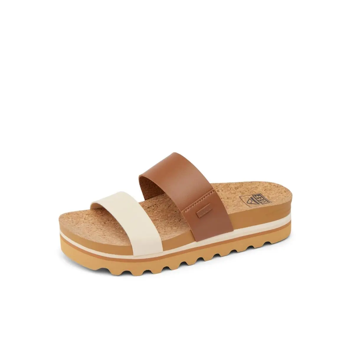 Reef Cushion Vista Hi Womens Platform Fashion Sandal Arch 8 Chocolate Duo