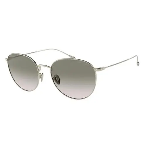 Unisex Sunglasses AR6114 30132C Silver Gray Round by Giorgio Armani