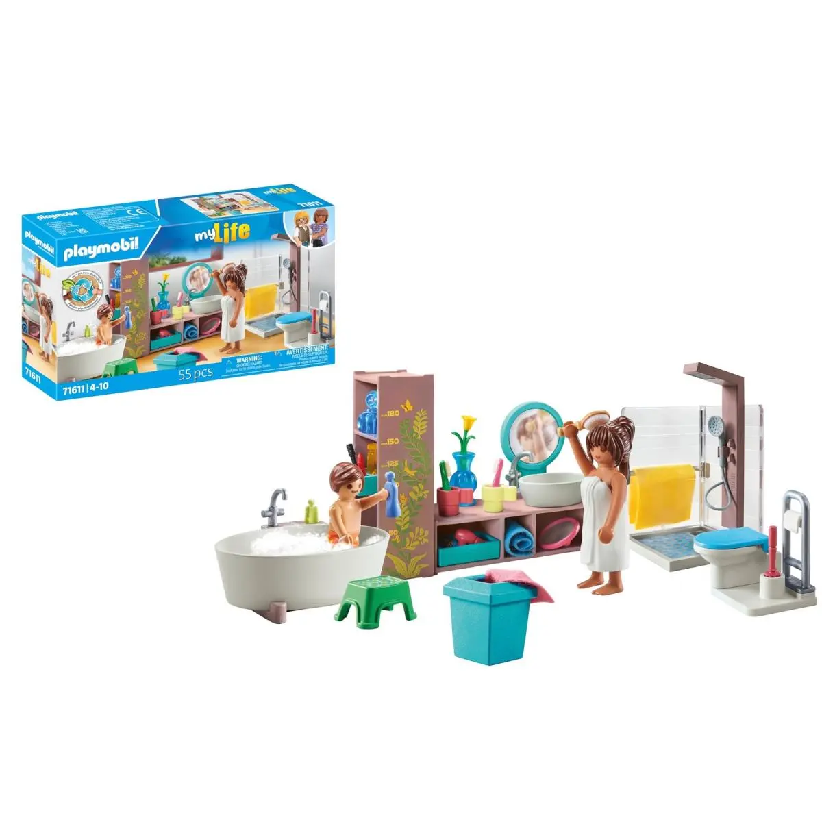 Playmobil Mylife 71611 Badezimmer Inklusive Zwei Figuren Und Zahlreichen Access