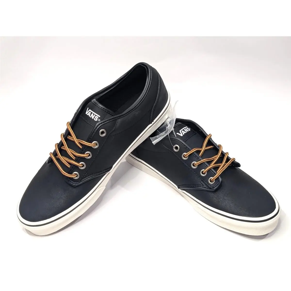 Vans Atwood Black/mashmallow Leather Men`s Sneakers - Assorted Sizes