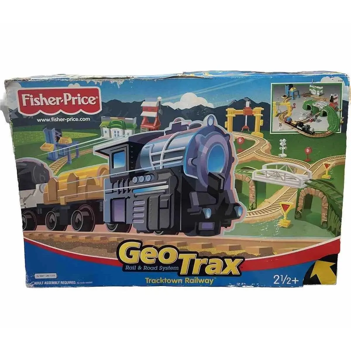 Fisher Price Geotrax Tracktown Railway 2003 B1836 Vintage Train Set