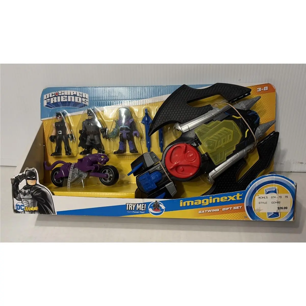 Fisher Price Imaginext Batwing Gift Set Batman Freeze Catwoman Motorcycle