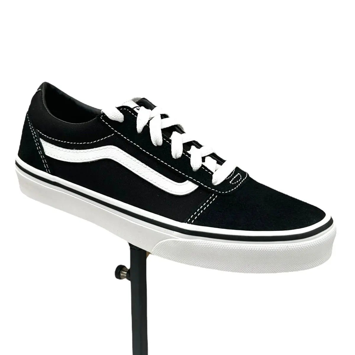 Vans Ward Youth Boy`s/girl`s Canvas Casual Sneaker Size 3 Black Low Top Shoes