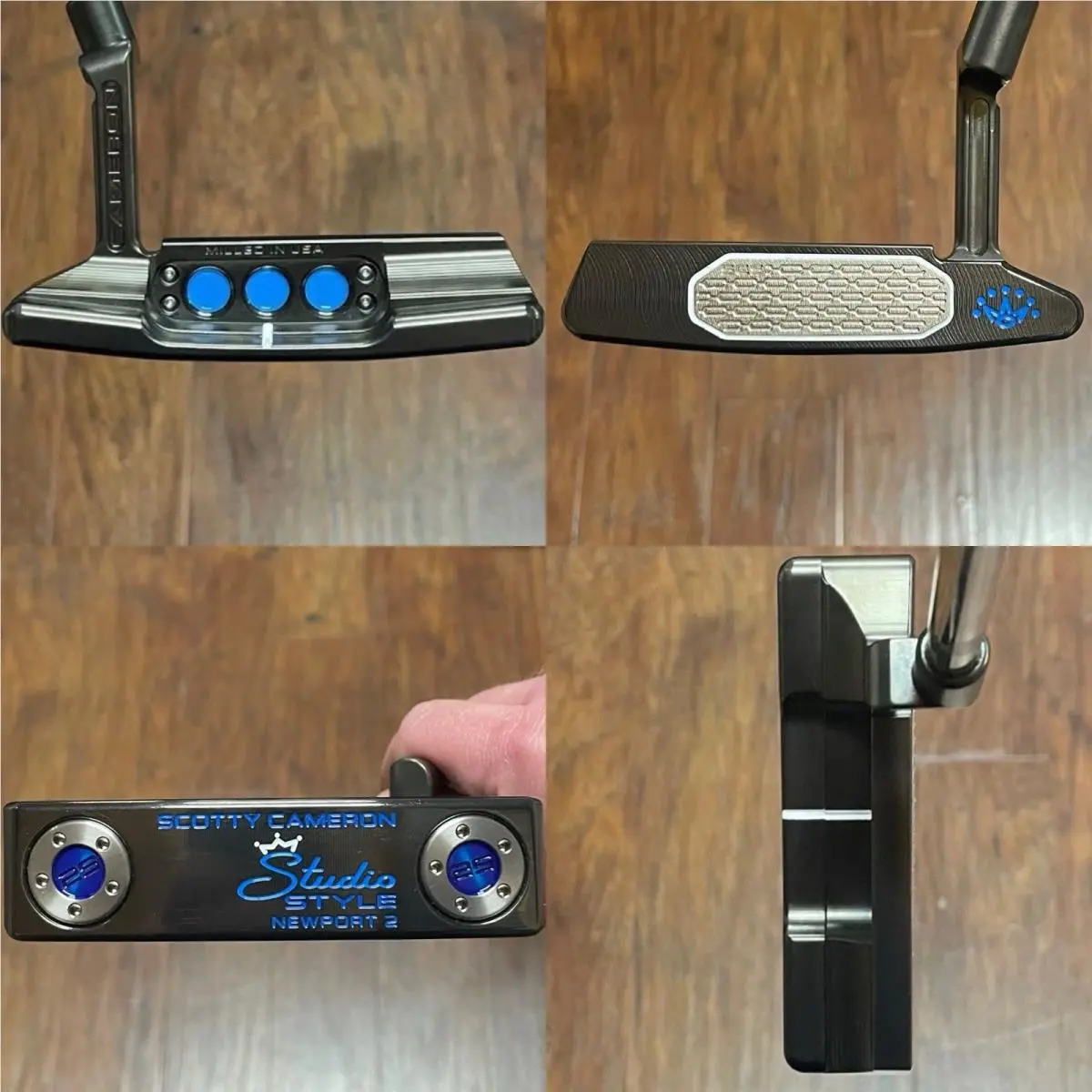 Scotty Cameron Studio Style Port 2 Putter - - Xtreme Dark Finish - Blu