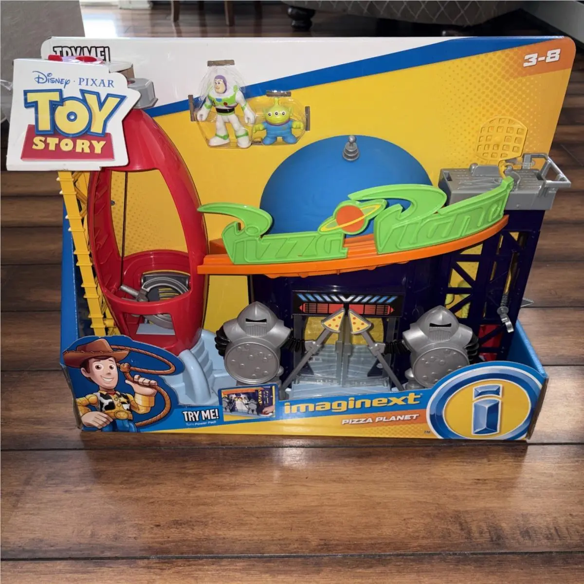 Fisher Price Disney Toy Story Pizza Planet Giant Rare Play Set + Woody Bullseye
