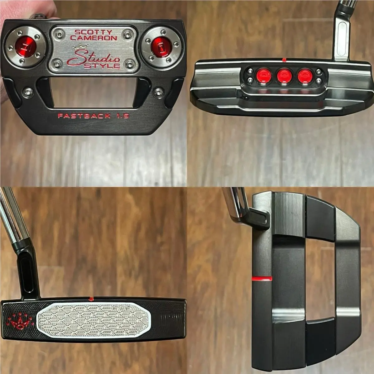 Scotty Cameron Studio Style Fastback 1.5 Putter - LH - - Xtreme Dark - Red