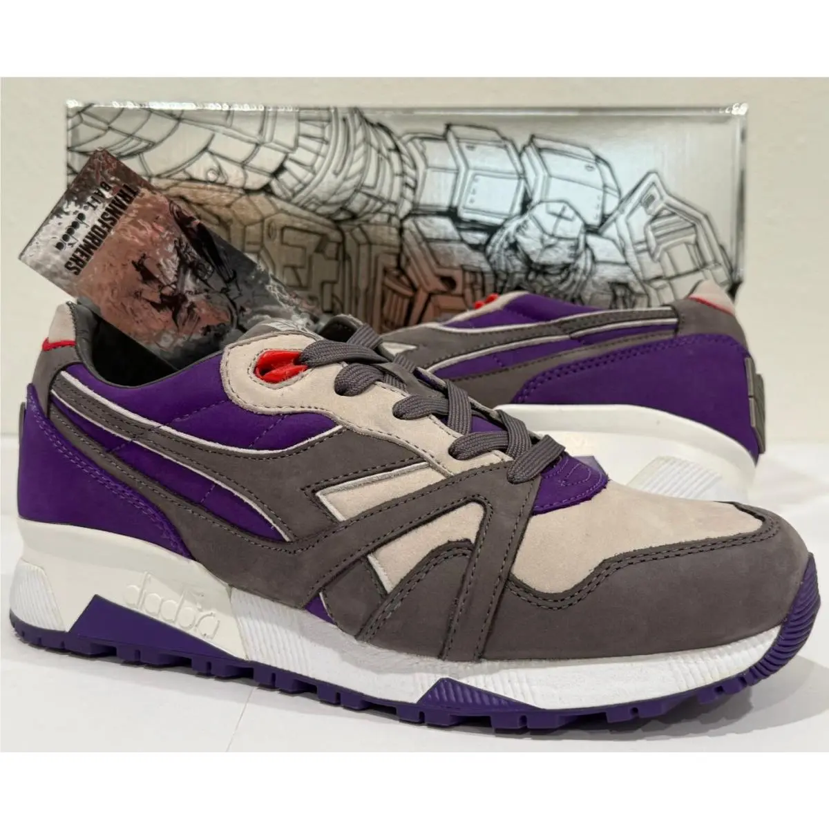 Diadora N9000 Bait Transformers Megatron Charcoal Grey Ultraviolet Purple 7
