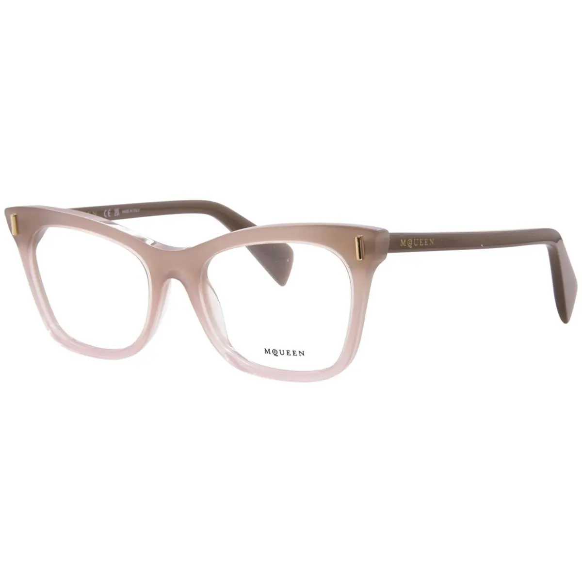 Alexander Mcqueen AM0552O 004 Eyeglasses Women`s Brown Full Rim Cat Eye 53mm