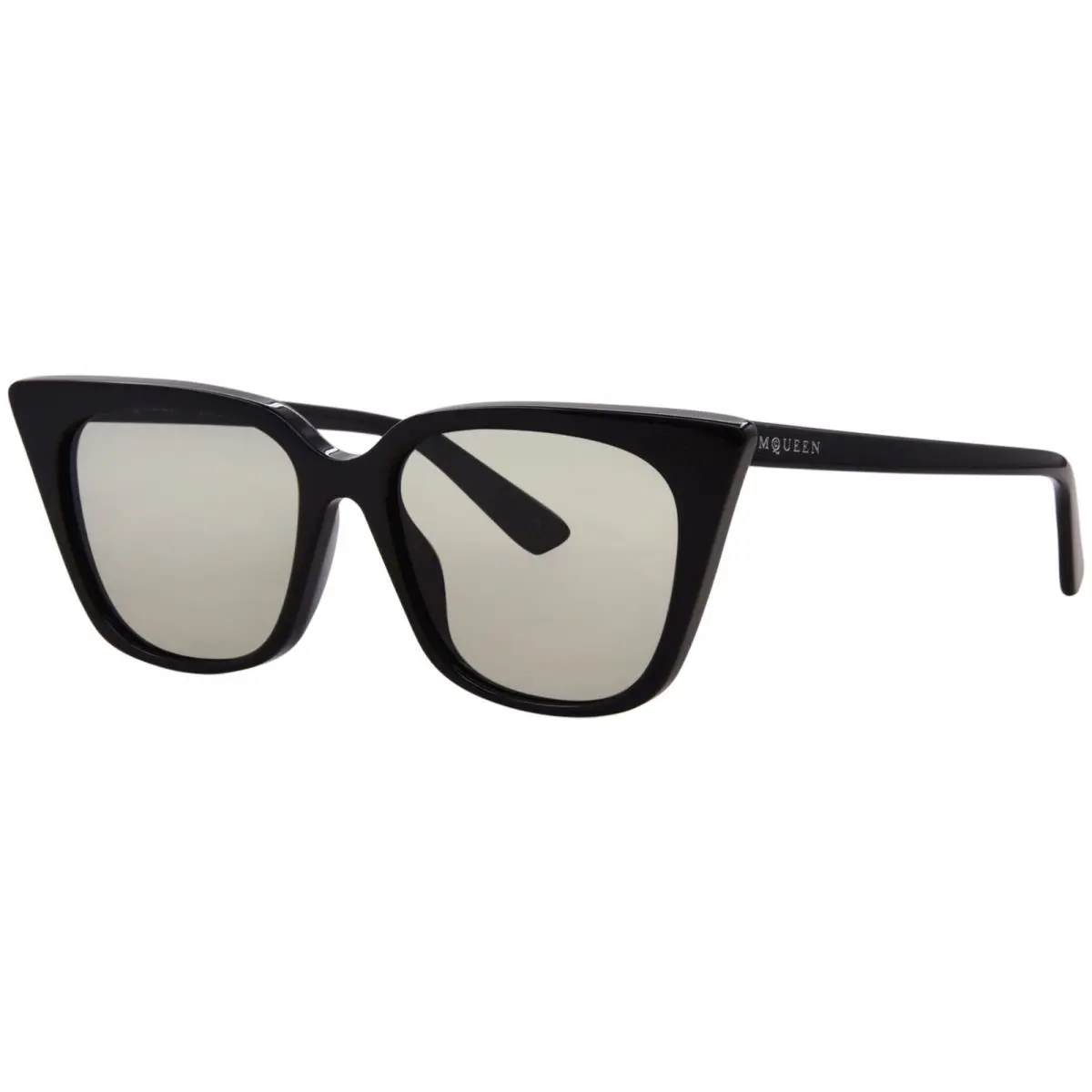 Alexander Mcqueen AM0556S 001 Sunglasses Women`s Black/grey Cat Eye 53mm