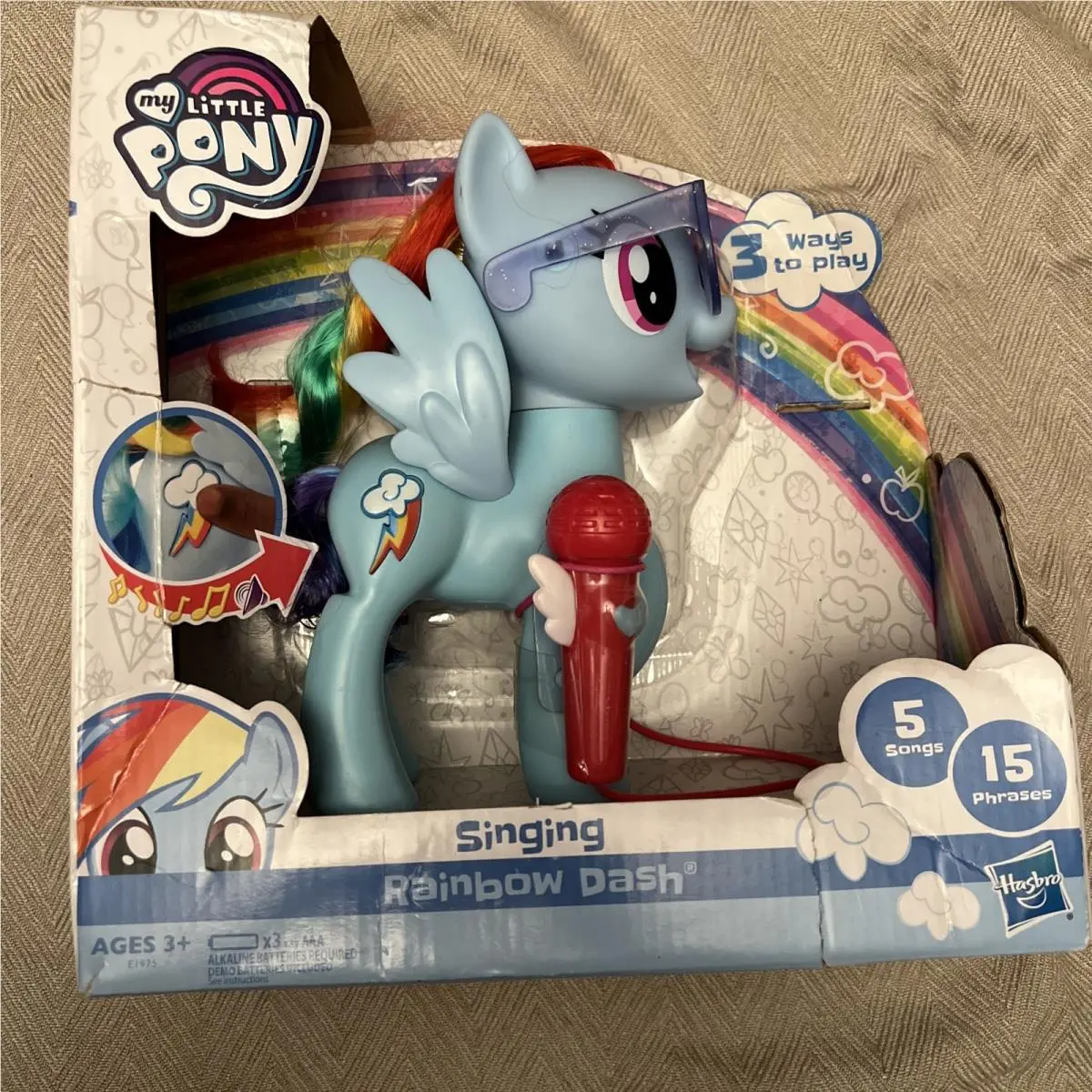 My Little Pony Singing Rainbow Dash Doll 2016 Rare