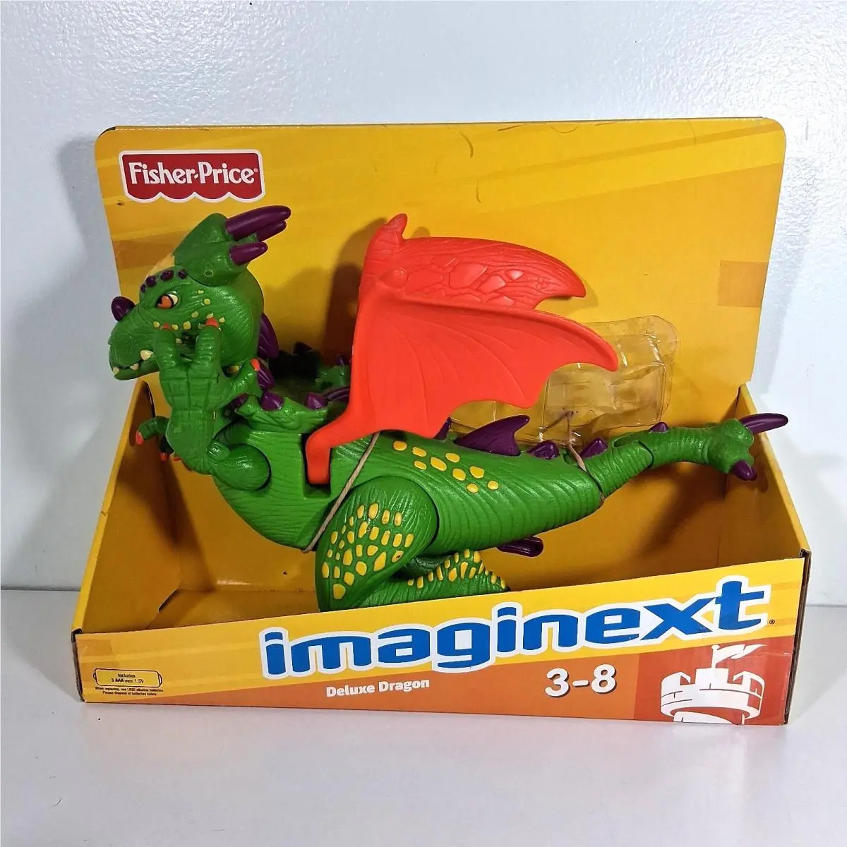Nos 2010 Imaginext Green Deluxe Dragon Figure Toy Light-up Sound Motion