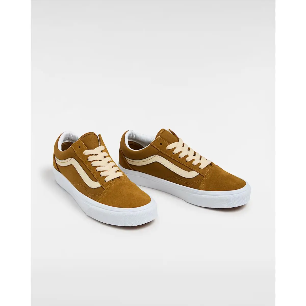 Vans Old Skool Sneakers Women`s US 7 Brown Suede Athletic Skate Shoes HTAT1381