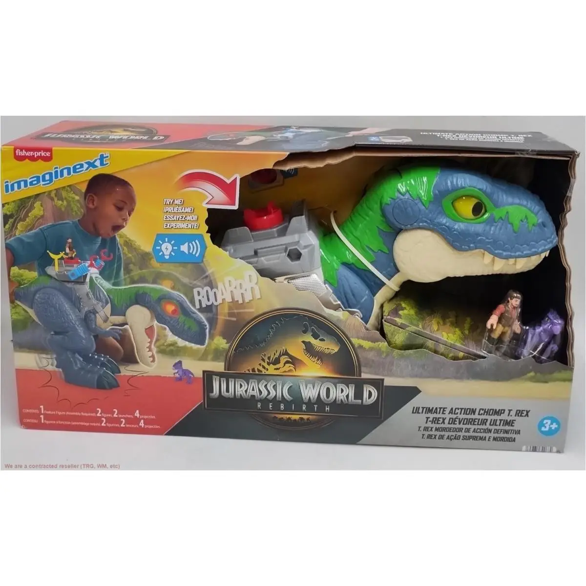 Fisher-price Imaginext Jurassic World Rebirth Ultimate Action Chomp T. Rex