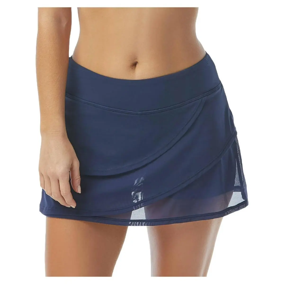 Coco Reef L130315 Womens Navy Captain Tiered Skirt Swim Bottom Size XL