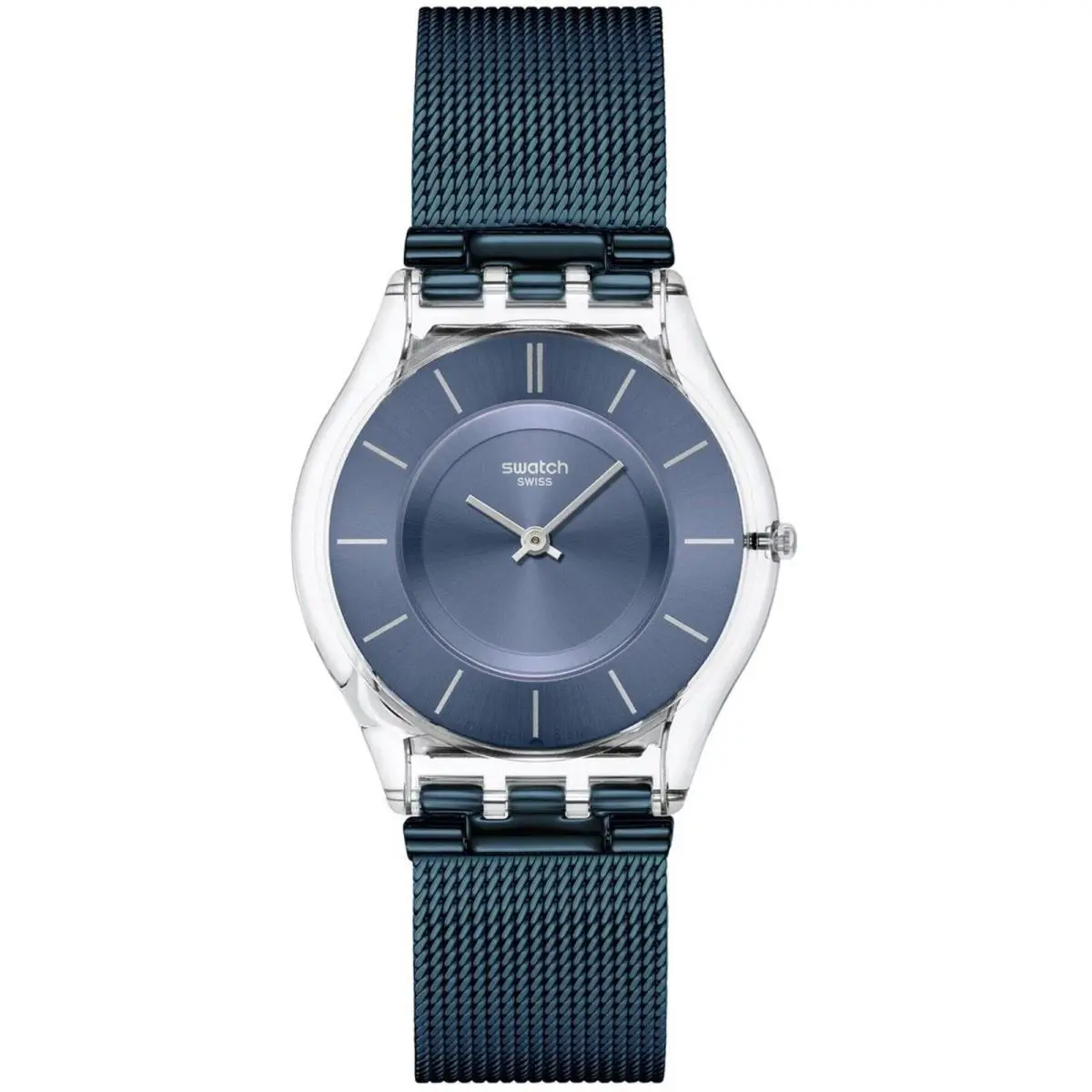 Swatch Unisex Watch Cool Skies Quartz Blue Dial Mesh Bracelet SS08K120M