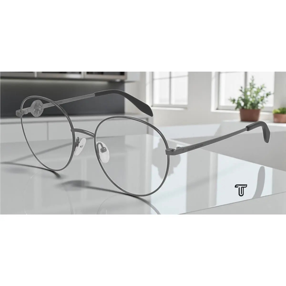 Alexander Mcqueen AM0291O 001 Round Ruth Black Demo Lens 55 mm Womens Eyeglasses by Alexander McQueen