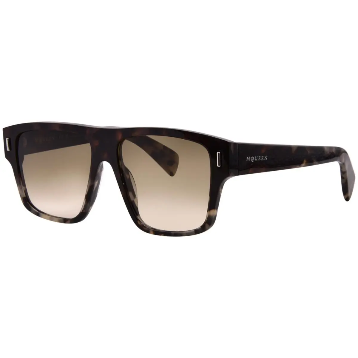 Alexander Mcqueen AM0550S 002 Sunglasses Men`s Havana/brown Rectangle Shape 55mm by Alexander McQueen