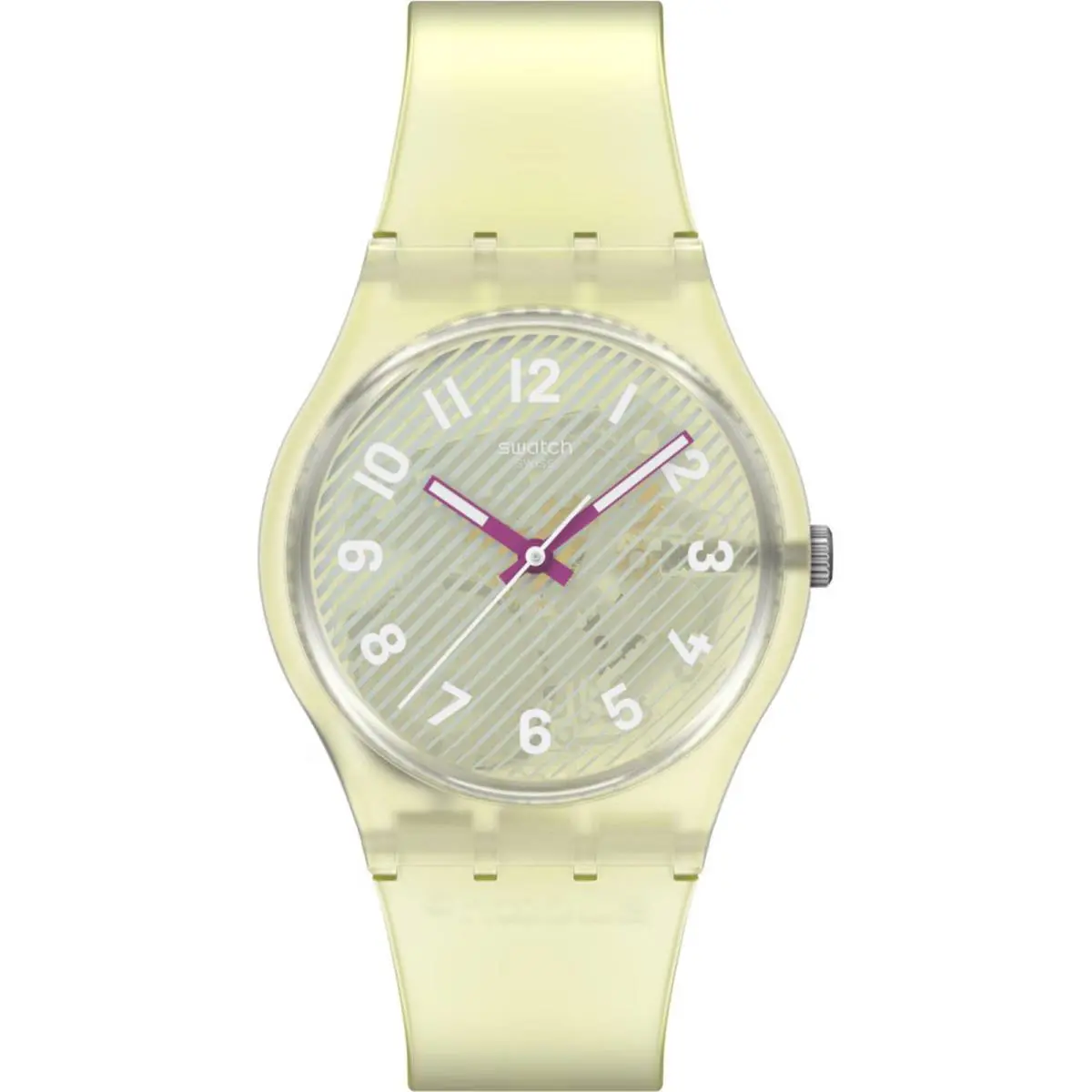 Swatch Unisex Watch Swatch Essentials Wavelengths of Sand Yellow Dial SO28J102 - Dial: Yellow, Band: Yellow