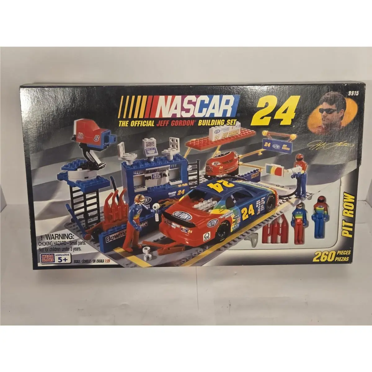 Vintage 1999 Mega Bloks Nascar Jeff Gordon Building Set 9915 260 Pieces Pit Row