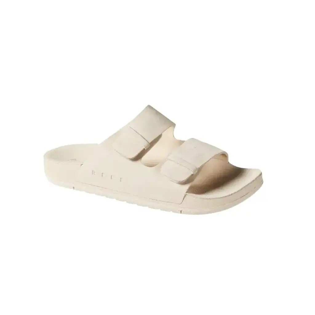 Reef Ojai Two Bar Sandals Womens 6 Beige Suede Comfort Slides Adjustable