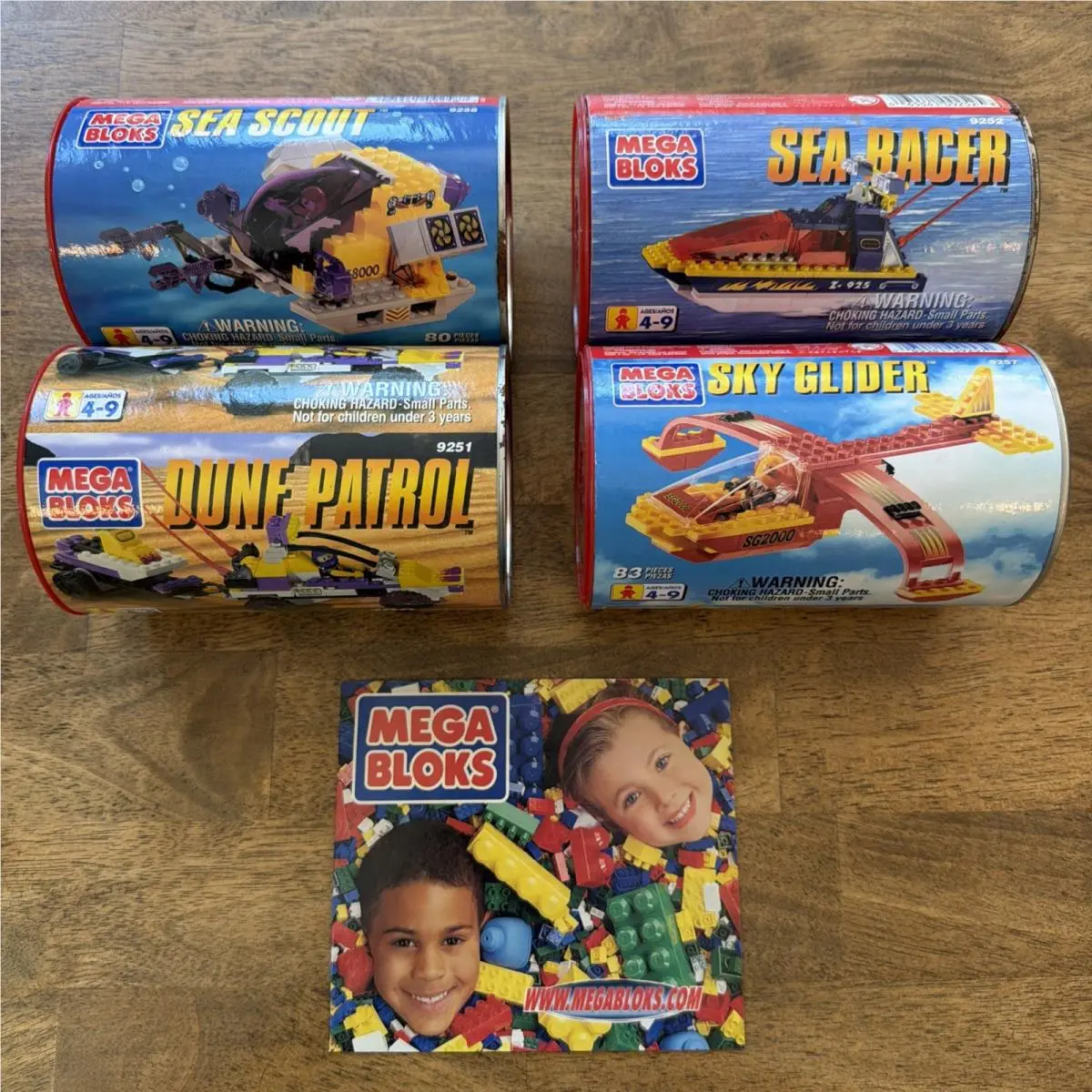 Vintage Mega Bloks Set Dune Patrol Sky Glider Sea Scout Sea Racer